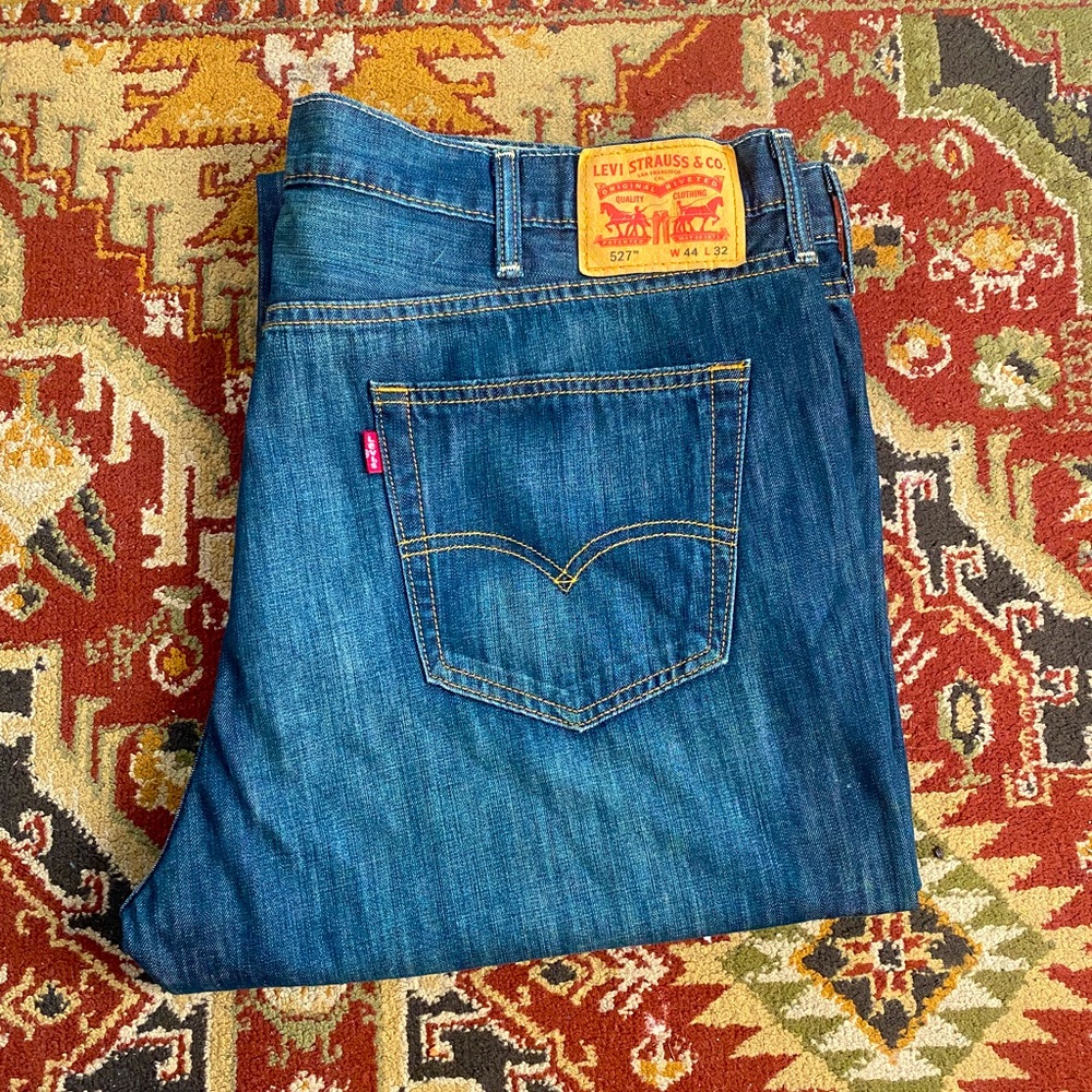 Levi's Men's 527 Bootcut Jeans 44 x 32 Dark Wash